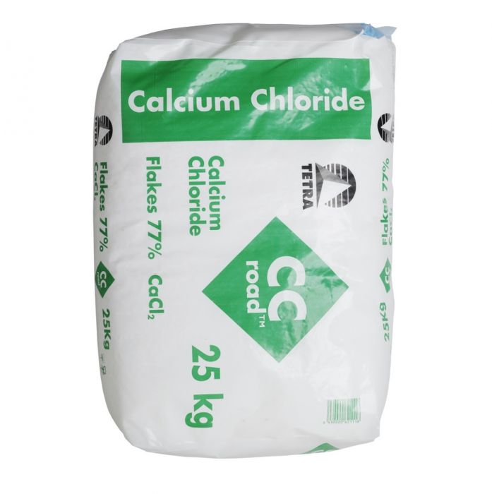 Calcium Chloride Flake 77 Road Grade 25kg bag Peacock Salt