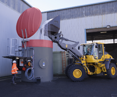 Multisol Salt Saturator being filled with salt