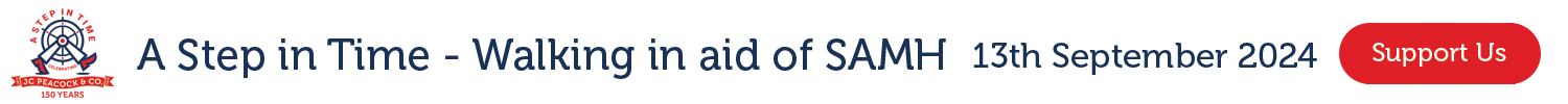 A link to our just giving  page for A Step in time - Walking in aid of Scottish Action for Mental Health - 13th September 2024